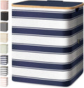 BALEINE Laundry Hamper with Lid, Tall Laundry Baskets with Bamboo Pull Handles by BALEINE