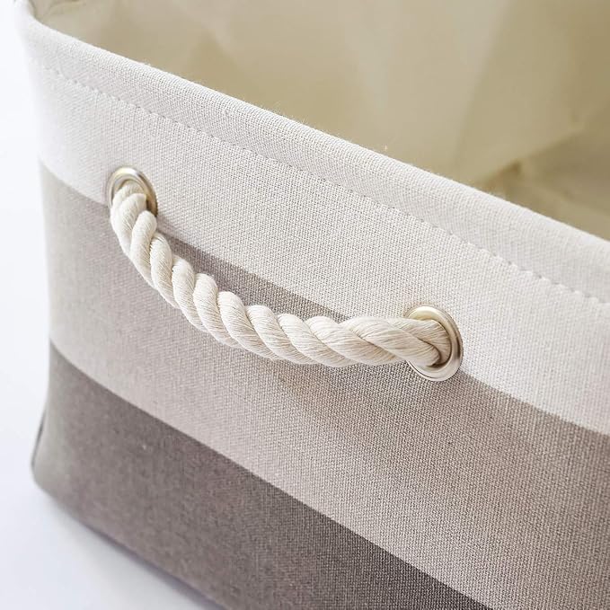 Storage Basket Fabric Sturdy Canvas Storage Bins Organizer - Image 4