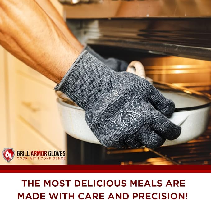 Grill Armor Oven Gloves 932°F Extreme Heat & Cut Resistant Oven Mitts - Image 7