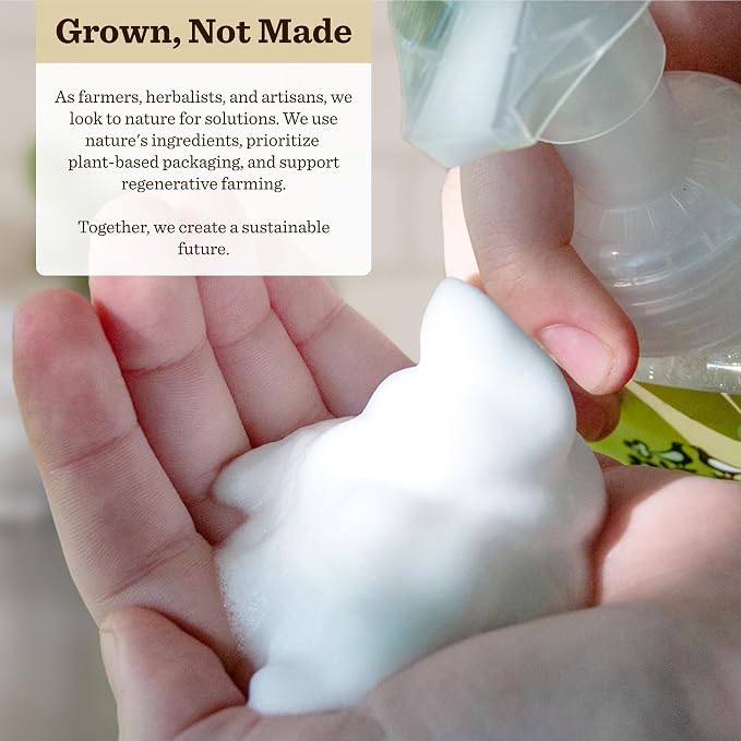 Moon Valley Herbal Foaming Hand Soap, Unscented Two Pack, Recyclable Bottle - Image 4