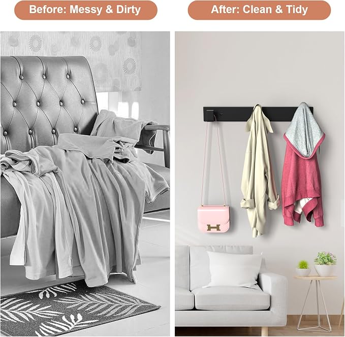 PMMASTO Wall Mounted Coat Hooks- Stainless Steel Rust-Resistant Bathroom Hangers - Image 7