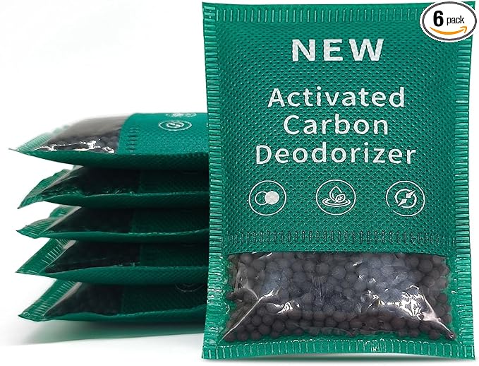 6 Pack New Type Activated Charcoal Odor Absorber, Refrigerator Deodorizer by YouniDint
