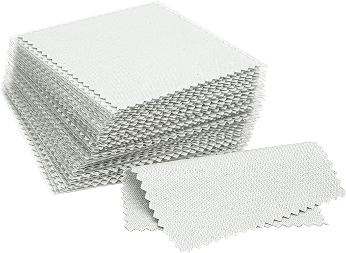 CATIFLIN 100pcs Jewelry Cleaning Cloth, Small Jewelry Polishing Cloth by CATIFLIN
