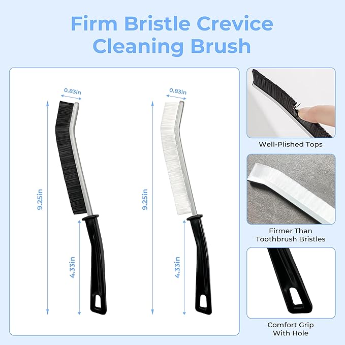 Crevice Cleaning Brush, Hard-Bristled Gap Scrub Brush, Toilet Gap Cleaning - Image 4