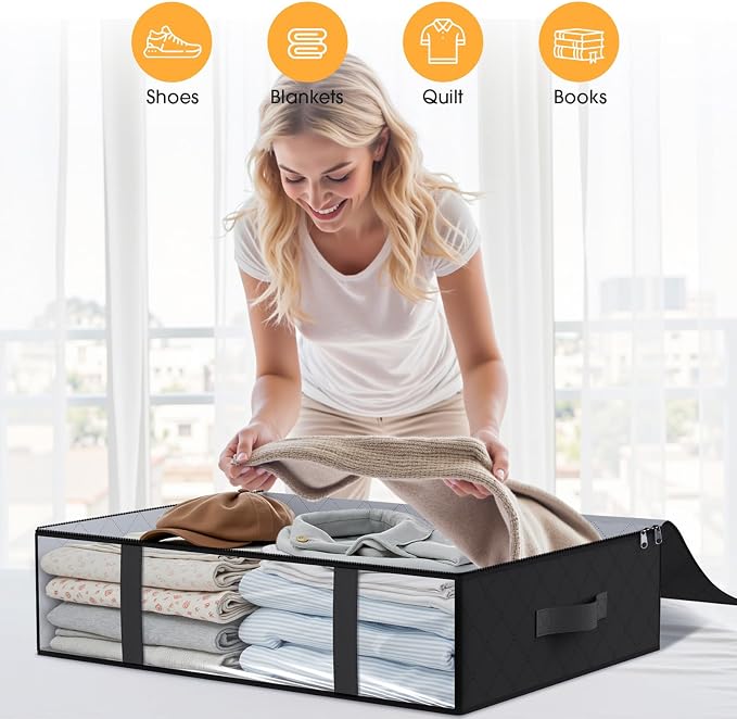StorageRight Under Bed Storage Bins, Breathable Organizer - Image 4