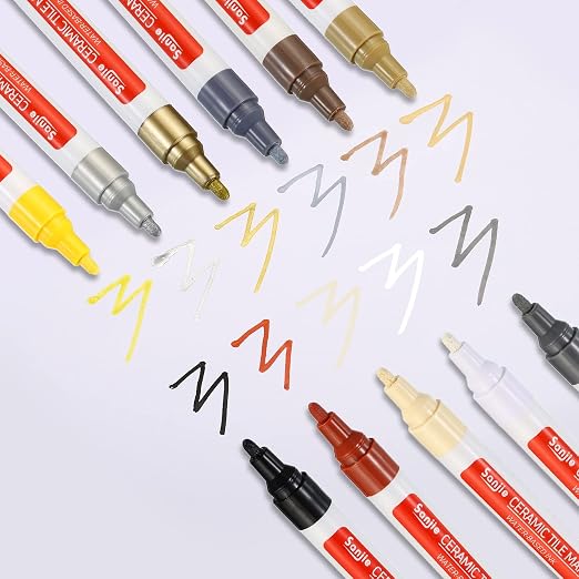 PATIKIL Grout Pen, 4 Pack White Tile Marker Waterproof Grout Sealer Pen Tile - Image 6