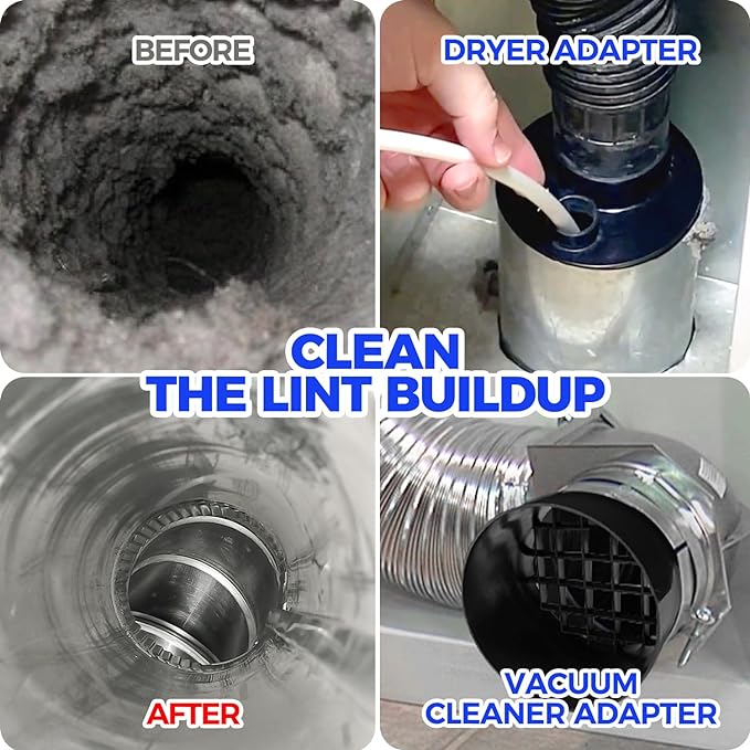 Holikme Dryer Vent Cleaner Kit Dryer Cleaning Tool Include Dryer Vent Brush - Image 5