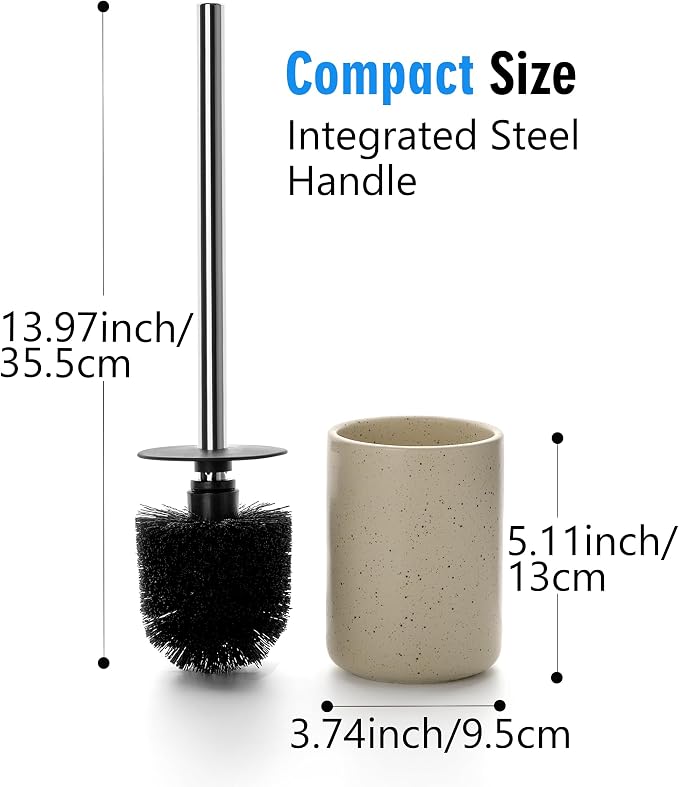 Ceramic Toilet Brush & Holder Set - Image 6