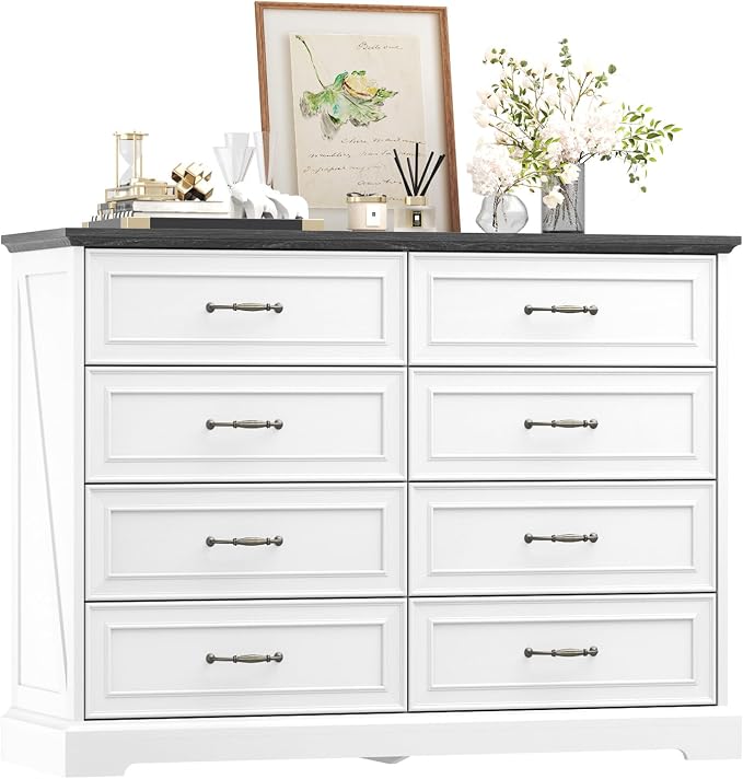 8 Drawer Dresser for Bedroom, Rustic Farmhouse Dresser - Image 8