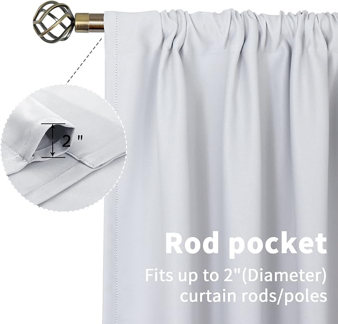 BGment Rod Pocket Room Darkening Curtains - Image 3