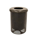COATEDOUTDOORFURNITURE RFT-P-TXTBRW Heavy Duty Round Trash Receptacle by CoatedOutdoorFurniture