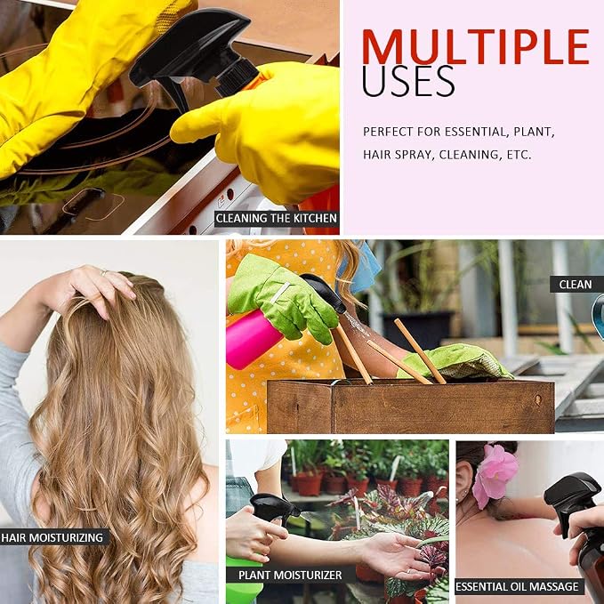 AMORIX 12PCS Trigger Sprayer White Spray Top Heavy Duty Replacement Nozzles - Image 6