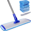 18" Professional Microfiber Mop Floor Cleaning System, Flat Mop by Makelifeeasier