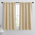 RYB HOME Curtains for Bedroom 63 inches Long, W 34 x L 63, Biscotti Beige by RYBHOME
