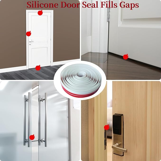 T Shape Door Seal Strip for Door & Windows Gaps，Draft Stopper Bottom Sweep - Image 5