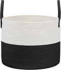 Woven Blanket Basket, 65L Large Rope Storage Bin by JMvicyroam