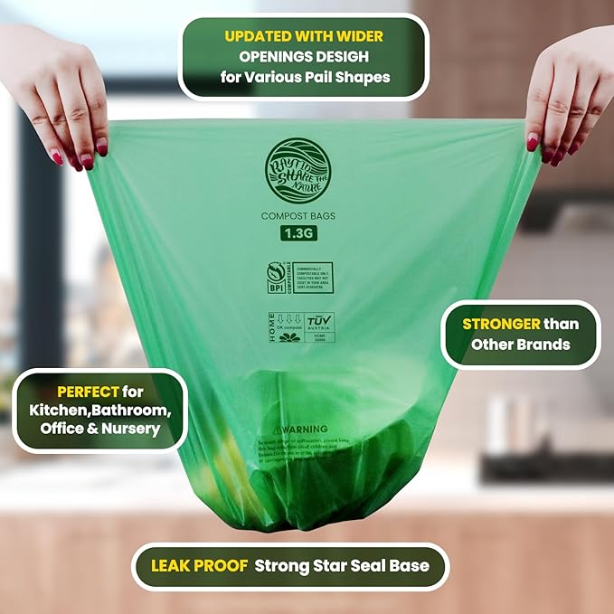Compost Bags 1.3 Gallon, Compostable Small Trash Bags - Image 2