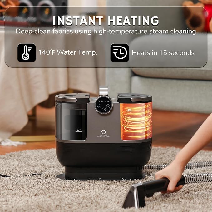 Airthereal S1 Carpet Cleaner Machine, Instant Heating Portable Upholstery Spot - Image 4