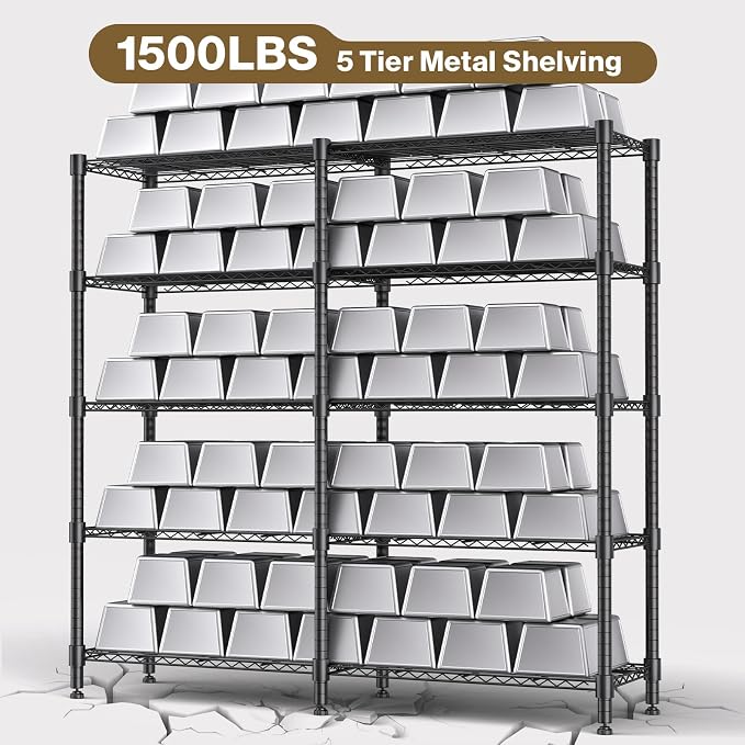 Himimi Storage Shelves-5 Tier Heavy Duty Wire Shelving Unit - Image 7