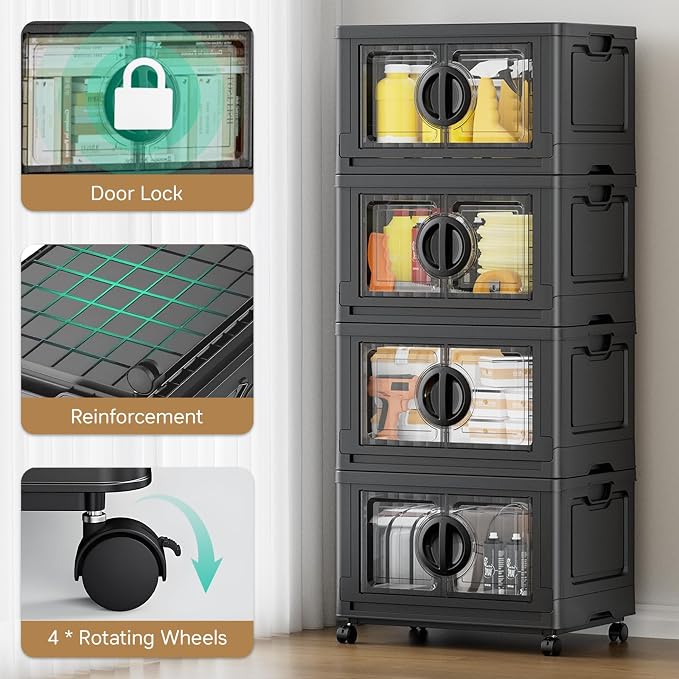 JEKO&JEKO 332Qt Lockable Stackable Storage Bins - Image 3