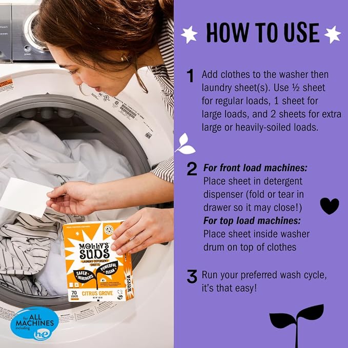 Molly’s Suds Laundry Detergent Sheets | Gentle on Sensitive Skin, Powerful - Image 6