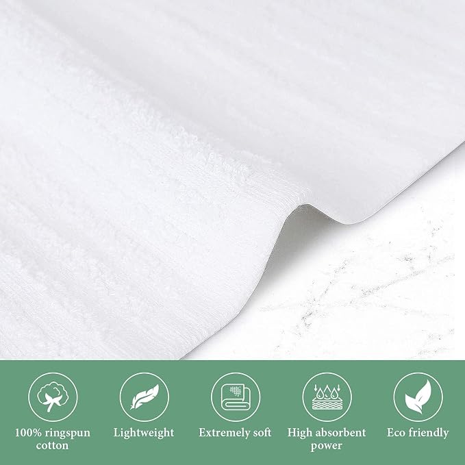 Bar Mop White Ribbed 16x19 Pack of 24, 100% Cotton Absorbent Kitchen Towel Dish - Image 6