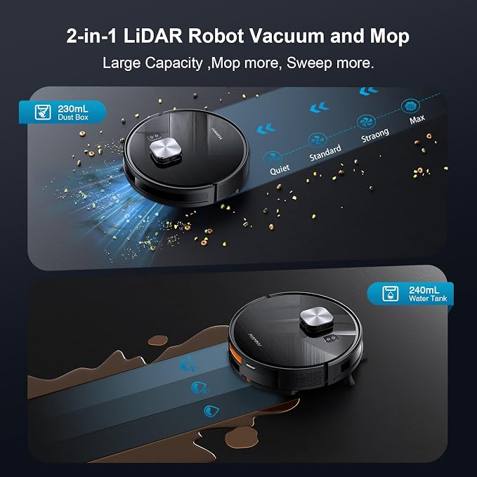 MAMNV Robot Vacuum and Mop, 11500 Pa Suction, 3-in-1 Robotic Vacuum - Image 3