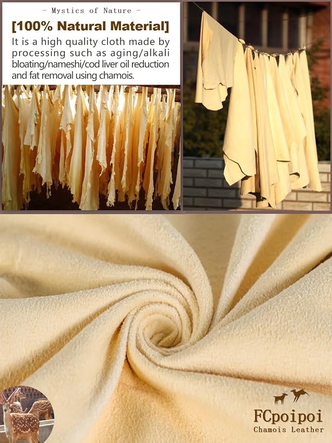 Eyeglass Cleaning Cloth Natural Chamois Leather Camera Lens Cleaning - Image 2