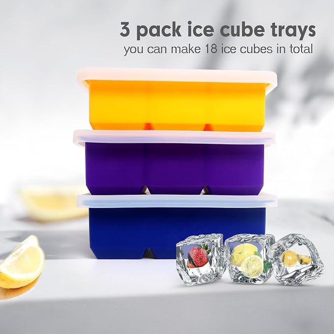 Silicone Ice Cube Trays 3 Pack - Image 4