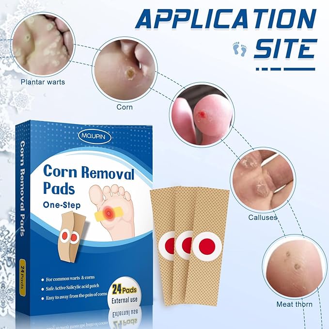 24 Count Corn Removal Pads for Feet and Toe, Corn Feet Remover for Feet Extra - Image 2