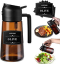 2-in-1 Glass Oil Dispenser & Sprayer - 16oz/470ml Leakproof Olive Oil Sprayer by LAKUMIQI