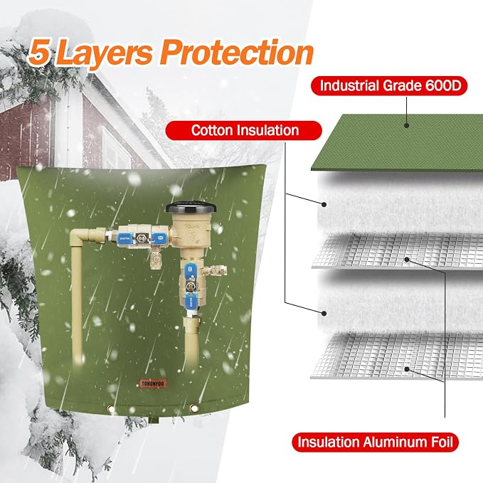 TOHONFOO Backflow Preventer Pipe Insulation Cover - Image 5