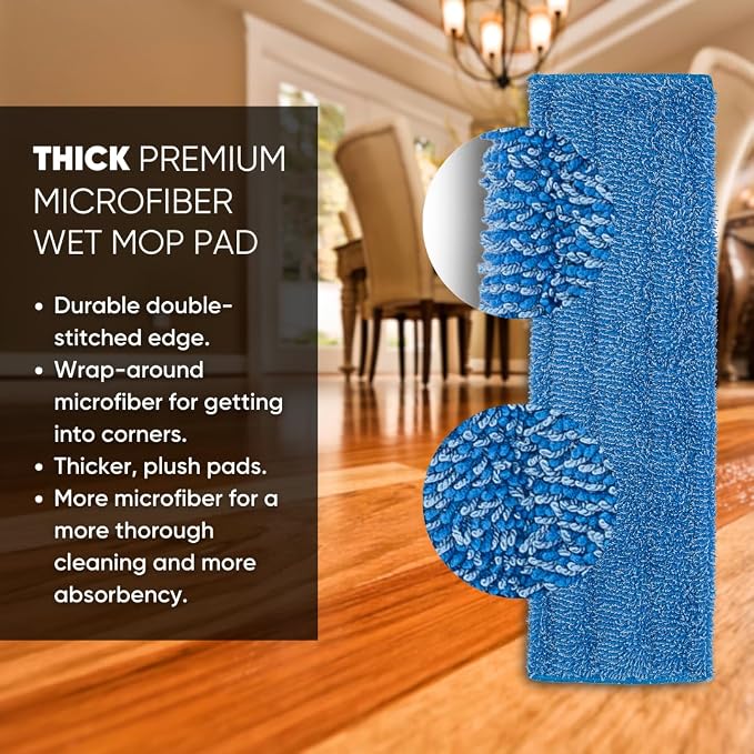 Microfiber Wholesale 18" Absorbent Microfiber Wet Mop Pad - Image 2
