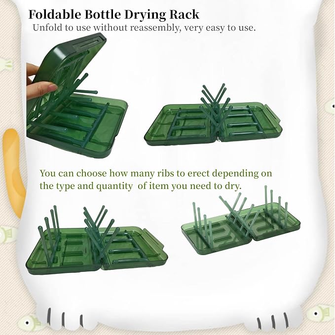Travel Bottle Drying Rack Space Saving, Foldable Bottle Drying Rack - Image 5