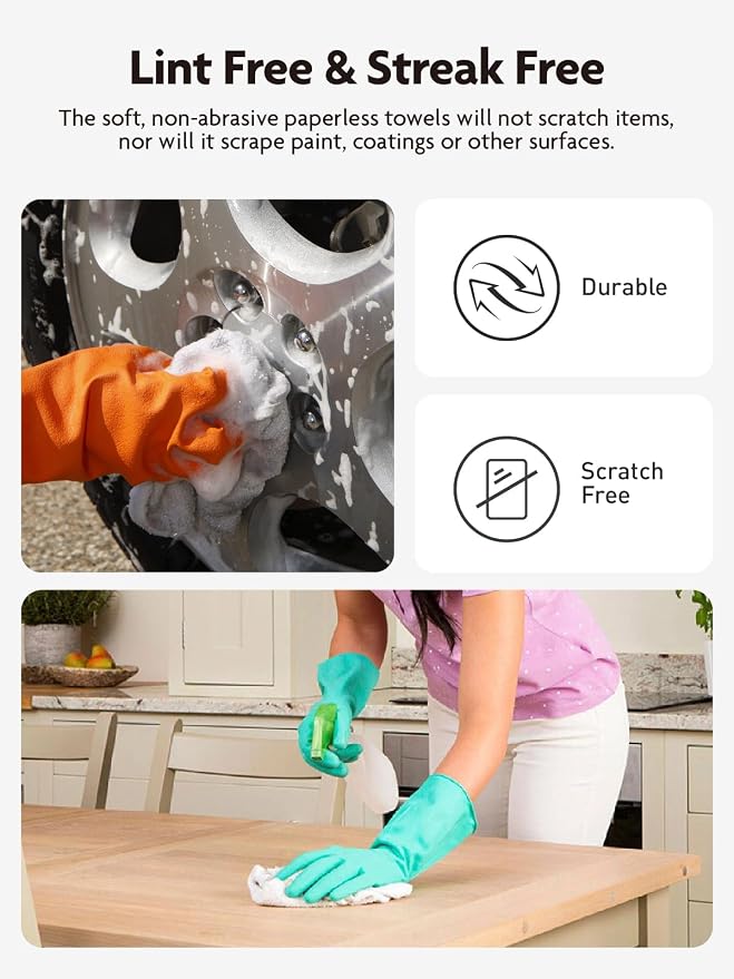 Fantasticlean Microfiber Cleaning Cloth Roll -40 Pack, Tear Away Microfiber - Image 3