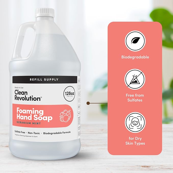 Clean Revolution Foaming Hand Soap, Moisturizing, Ready To Use Formula - Image 4
