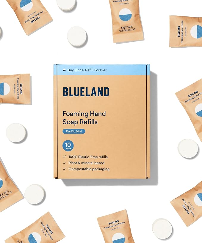 BLUELAND Foaming Hand Soap Refill Tablets, Pacific Mist Scent, Eco Friendly by BLUELAND