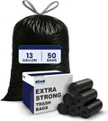 Plasticplace W13DSBKJR 13 Gallon Trash Bags │ 1.2 Mil │ Black Extra Tall by Plasticplace