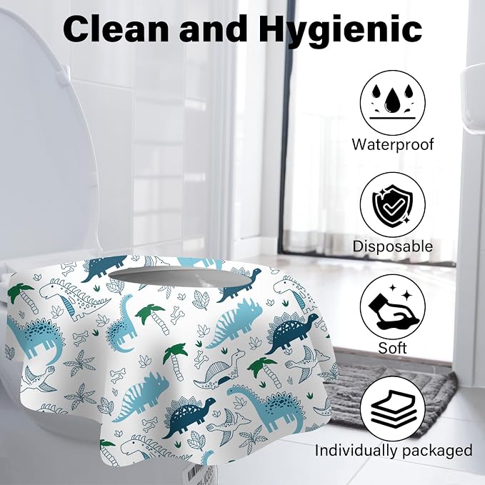 60 Pack Toilet Seat Covers Disposable, Extra Large Waterproof Toilet Cover - Image 2