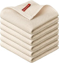 Artoid Mode 100% Cotton Beige Waffle Weave Kitchen Dish Cloths, 12x12 Inch by ArtoidMode