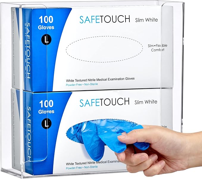 Amazing Abby Acrylic Glove Box Holder, Wall-Mounted Glove Dispenser, Floating - Image 2