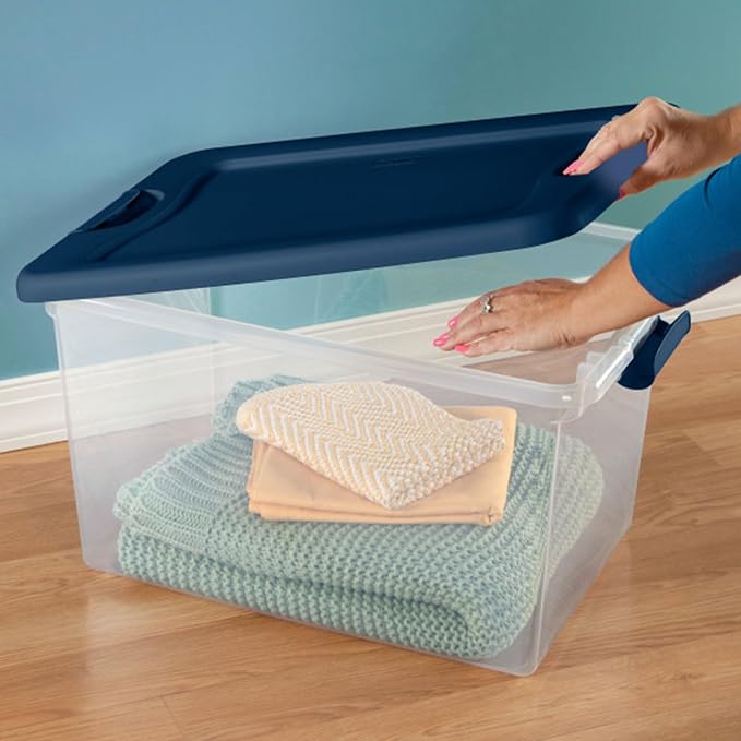 Sterilite 18-Pack Color Program, Large Clear Plastic Storage Bins - Image 4