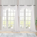 Chyhomenyc Extra Long Ivory Sheer Curtains 144 inch 2 Panels, Translucent by Chyhomenyc