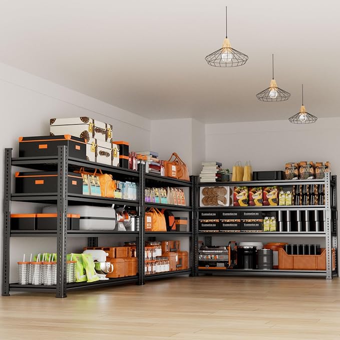 Storage Shelves Heavy Duty 3 PCS, 4-tier Adjustable Metal Industrial Utility - Image 6