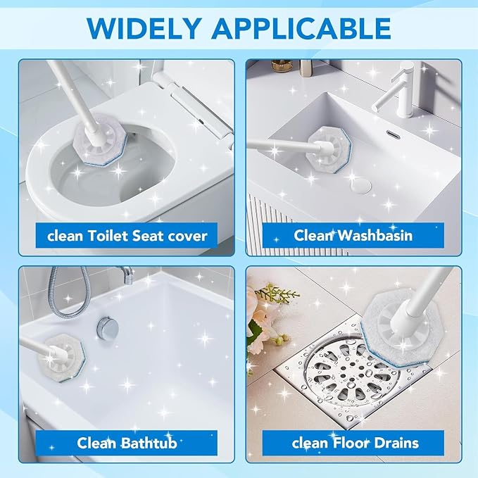 80 Pcs Toilet Wand Refills, Disposable Toilet Brush, Disposable Toilet Bowl - Image 3