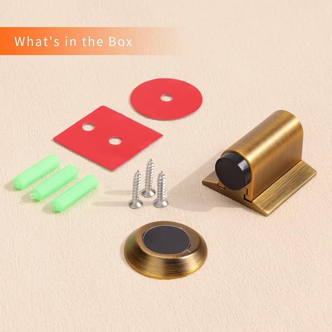 Bak Bo Magnetic Door Stoppers 4 Pack Bottom of Door Holder Keep Door Open No - Image 5