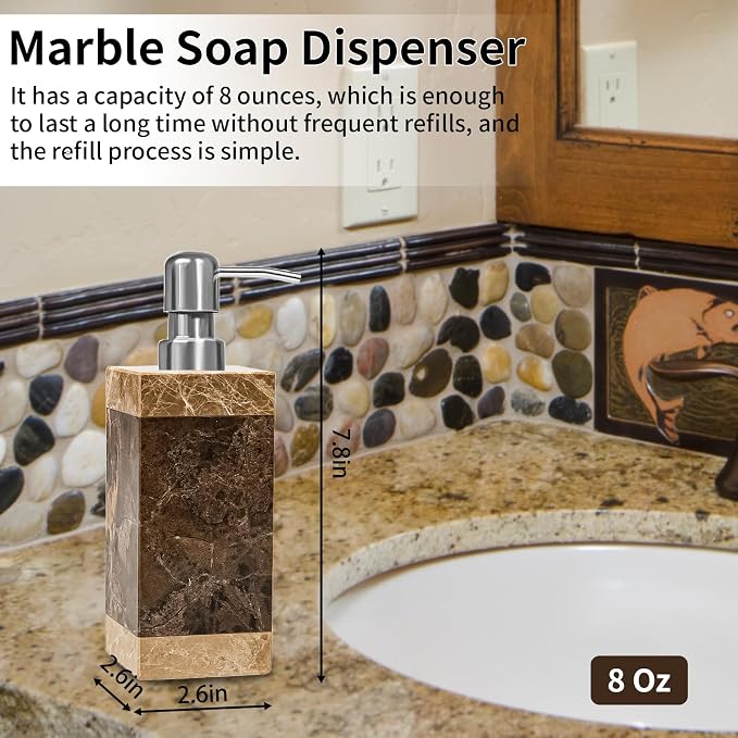 Marble Soap Dispenser, Amaauto Lotion&Hand Soap Dispenser - Image 2