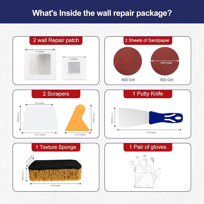 8.6oz Drywall Patch Repair Kit - Image 3