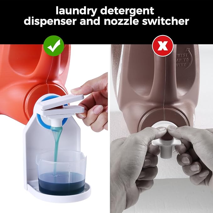 Laundry Detergent Dispenser Cup Holder & Nozzle Force-Saving Switch, Drip - Image 2