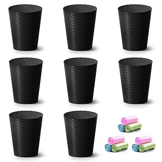 Bathroom Trash Can, 8 Pack 1.8 Gallons Small Trash Can by Lysam